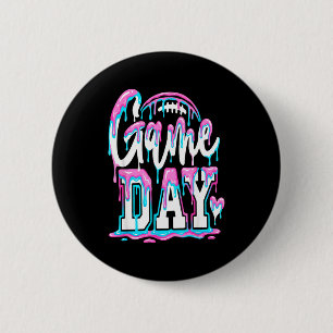 Sunday Game Day American Football Funday Fans Seas 6 Cm Round Badge