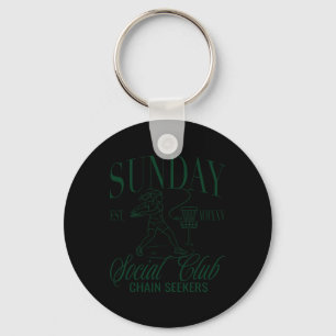 Sunday Girls Club Disc Golf Chain Seekers Graphic Key Ring