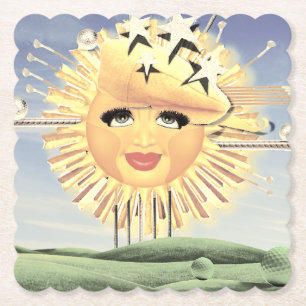 SUNDAY GOLF! PAPER COASTER