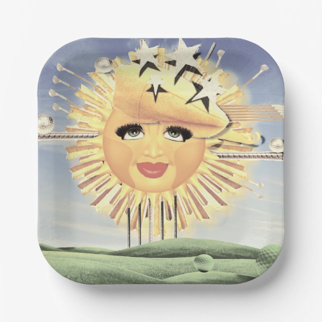 SUNDAY GOLF! PAPER PLATE (Front)