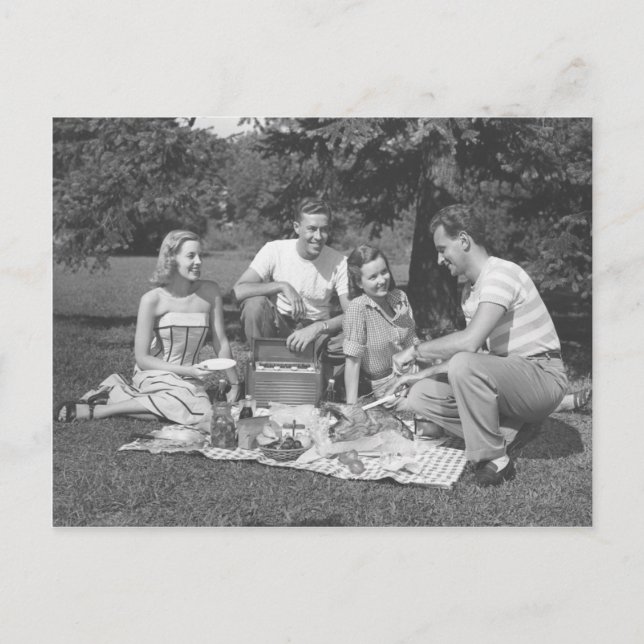 Sunday In The Park With Friends Postcard (Front)