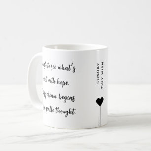 Sunday Morning Affirmation Script Quote Coffee Mug