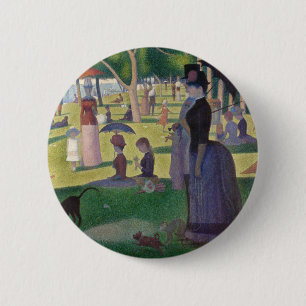 Sunday on La Grande Jatte Seurat Painting 6 Cm Round Badge