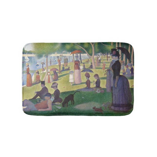 Sunday on La Grande Jatte Seurat Painting Bath Mat (Front)