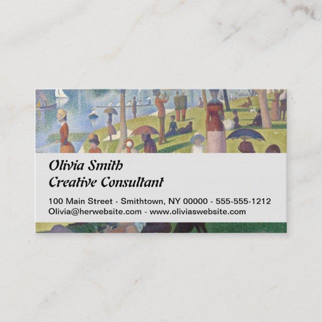 Sunday on La Grande Jatte Seurat Painting Business Card (Front)