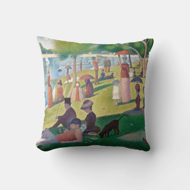 Sunday on La Grande Jatte Seurat Painting Cushion (Front)