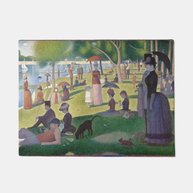 Sunday on La Grande Jatte Seurat Painting Doormat (Front)