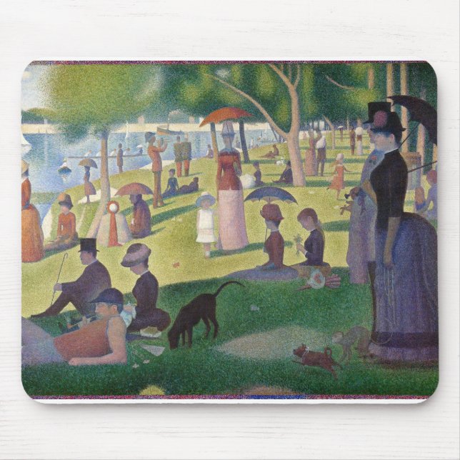 Sunday on La Grande Jatte Seurat Painting Mouse Pad (Front)