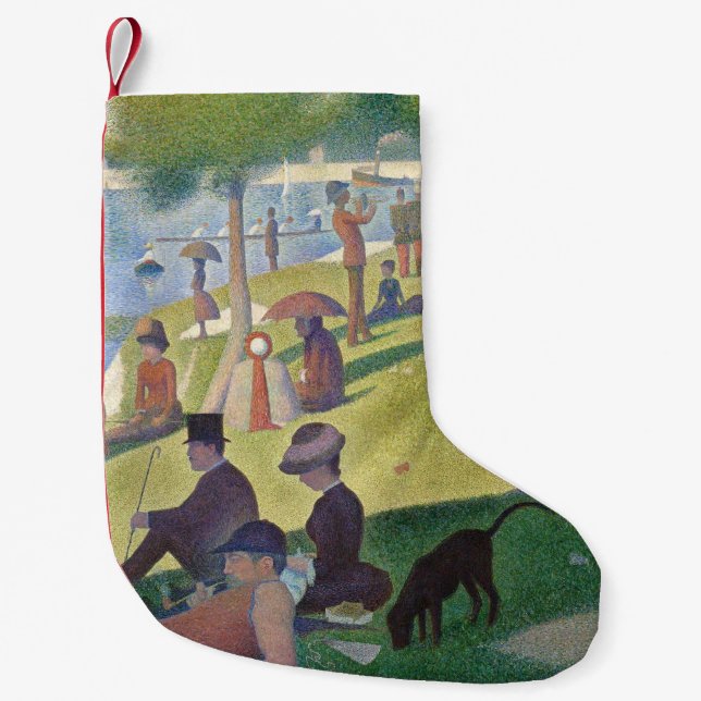 Sunday on La Grande Jatte Seurat Painting Small Christmas Stocking (Front)