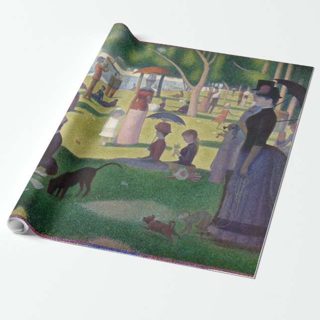 Sunday on La Grande Jatte Seurat Painting Wrapping Paper (Unrolled)