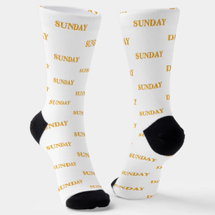 Sunday Orange Days of the Week Socks