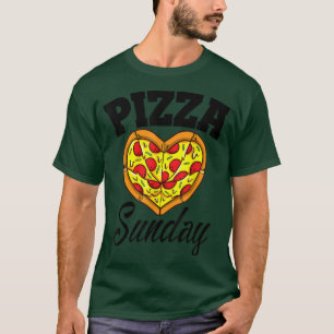 Sunday Pizza Night Funny Pizza Lover Fast Food 306 T-Shirt