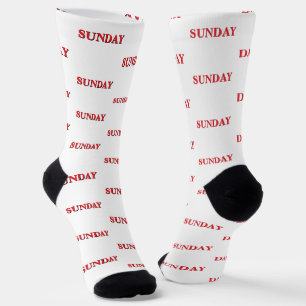 Sunday Red Days of the Week Socks