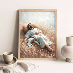 Sunday Rest, Digital Christian Art, Jesus Christ  Poster