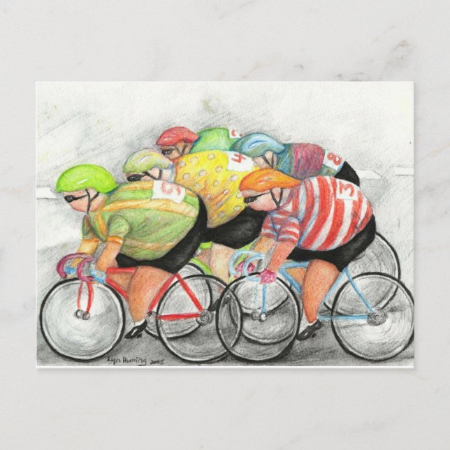 Sunday Ride Postcard, by Lyn Hurring Postcard (Front)