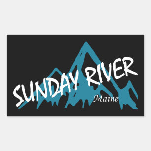 Sunday River Maine Mountains Rectangular Sticker