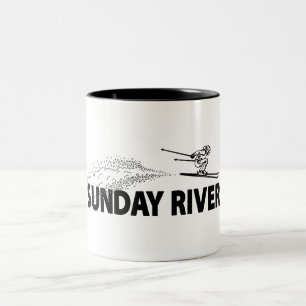 Sunday River Maine Ski Jumper Two-Tone Coffee Mug