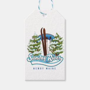 Sunday River Newry Maine ski logo Gift Tags