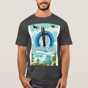 Sunday River Newry Maine Ski travel poster T-Shirt