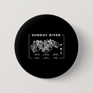 Sunday River Ski Trail Snowboard Skiing Maine Skie 6 Cm Round Badge