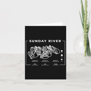 Sunday River Ski Trail Snowboard Skiing Maine Skie Card