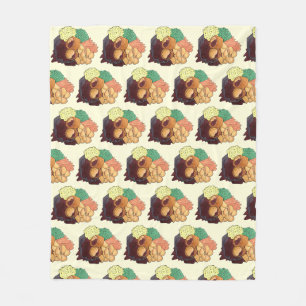 Sunday Roast Dinner British UK Food Meat Potatoes Fleece Blanket