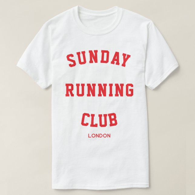 Sunday Running club Matching Group T-Shirt (Design Front)