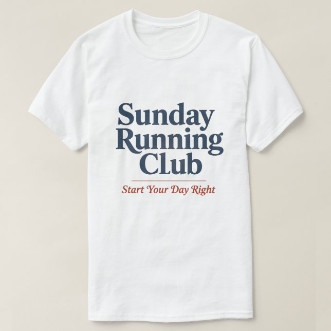 Sunday Running Club Motivational Run Club T-Shirt (Design Front)