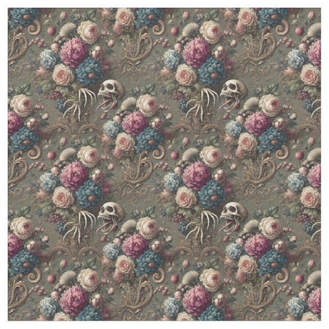 Sunday’s Cynic – Gothic Victorian Dense Tile Fabric (Close Up)