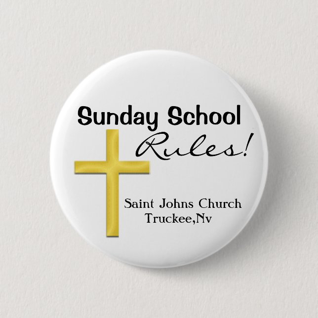Sunday School Holy Cross 6 Cm Round Badge (Front)