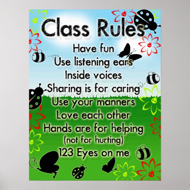 Sunday School Rules Poster (Front)