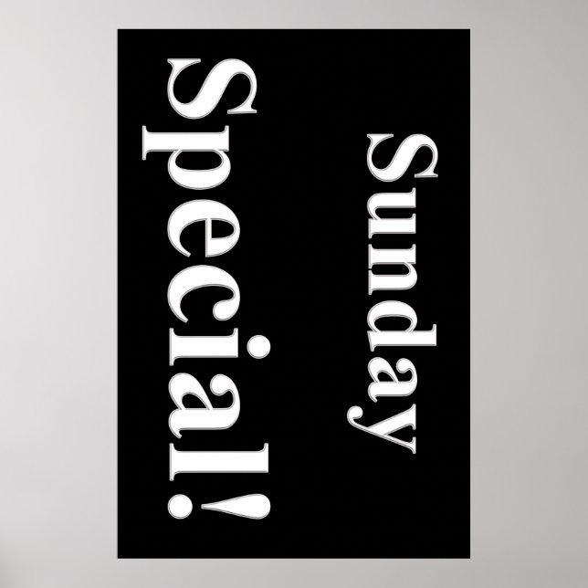 Sunday Special Beauty Salon Poster (Front)