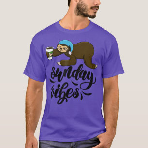 Sunday Vibes Funny Sleepy Head Sloth Love Women Pi T-Shirt