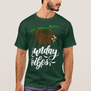 Sunday Vibes Funny Sleepy Head Sloth Love Women Pi T-Shirt