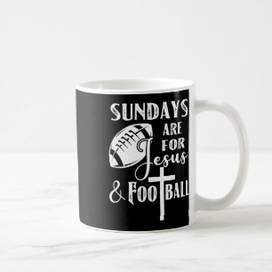 Sundays Are For Jesus And Football Funny Christian Coffee Mug