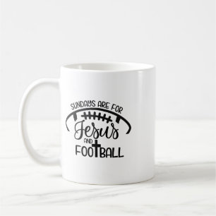Sundays Are For Jesus And Footll - Christian Faith Coffee Mug