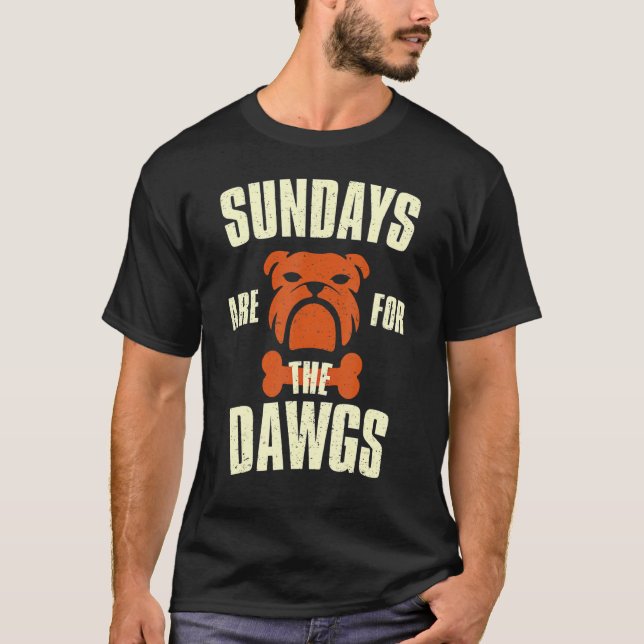Sundays Are For The Dogs Cleveland Ohio T-Shirt (Front)