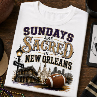 Sundays Are Sacred in New Orleans Football Tri-Blend Shirt
