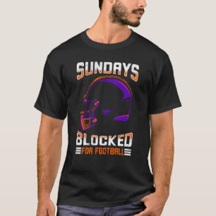 Sundays Blocked For Football American For Men Kids T-Shirt