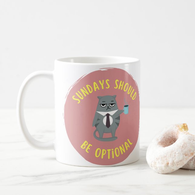Sundays should be optional  coffee mug (With Donut)