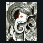 Sundhar Ganesha - Art Print<br><div class="desc">Sundhar Ganesha - Blessings for home and family. 
This canvas is a rare find created from my original art painting in black ink.
Canvas adds charm to home decor,  office,  and study. Makes a lovely housewarming gift.</div>