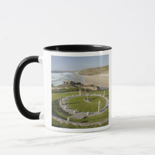 Sundial and Perran Beach, Perranporth, Cornwall, Mug