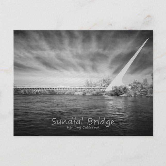 Sundial Bridge Monochrome Postcard (Front)