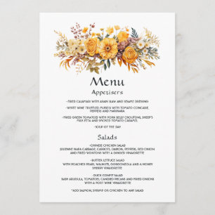 Sundial Floral Wedding Menu