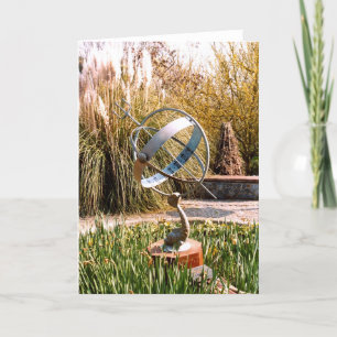 Sundial in a Guernsey garden Holiday Card