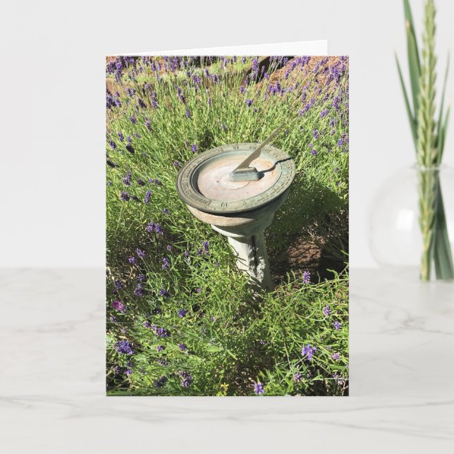 Sundial in Lavender Card (Front)