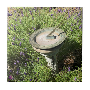 Sundial in Lavender Ceramic Tile