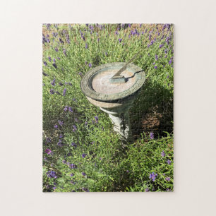 Sundial in Lavender Jigsaw Puzzle