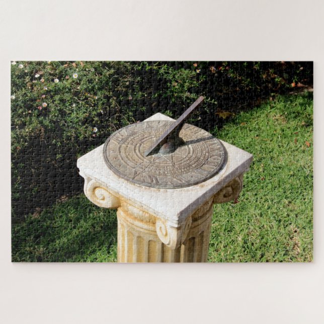 Sundial in the garden jigsaw puzzle (Horizontal)