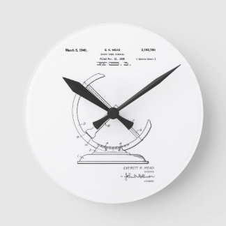 Sundial Patent Round Clock